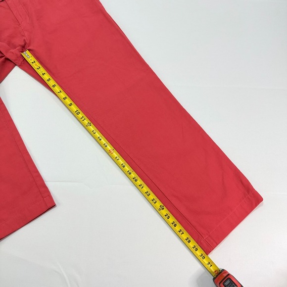 Tommy Bahama Chino Pants‎ Mens 36x30 Red Pima Cotton Straight Leg Twill Slacks - Picture 7 of 10